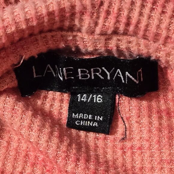 Lane Bryant Womens Size 14 /16  Large Cowl Neck Sweater Drawstring Split Hem - Picture 5 of 5